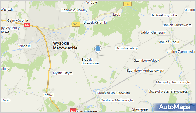 mapa Brzóski-Markowizna, Brzóski-Markowizna na mapie Targeo